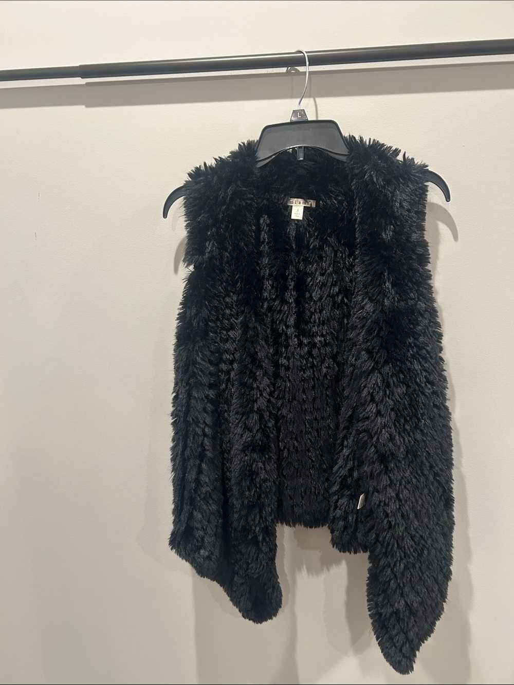 miami Black Faux Fur Vest